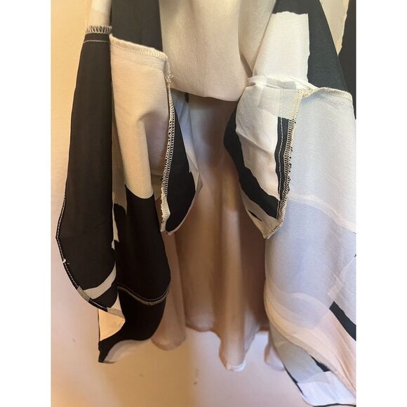 Anthropologie Twinkle by Wenlan Graphic Print Hoodie Dress Mini Sz 2 Sleeveless - Picture 16 of 16